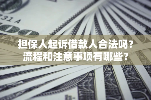 北京担保人起诉借款人合法吗？流程和注意事项有哪些？