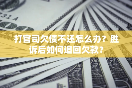 北京打官司欠债不还怎么办？胜诉后如何追回欠款？