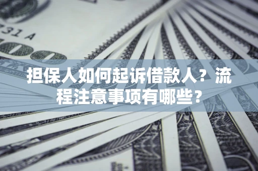 北京担保人如何起诉借款人？流程注意事项有哪些？